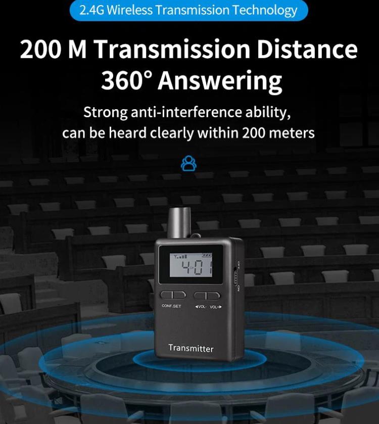 The Factory Tour Guide System 200m transmission range Sistema de guía de visita a la fábrica(图5)